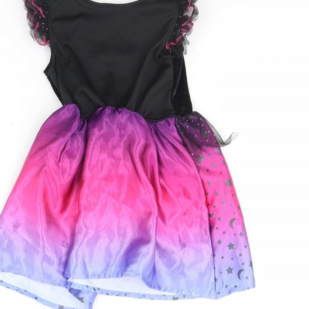 George Girls Black Fit & Flare Size 12 Months - halloween