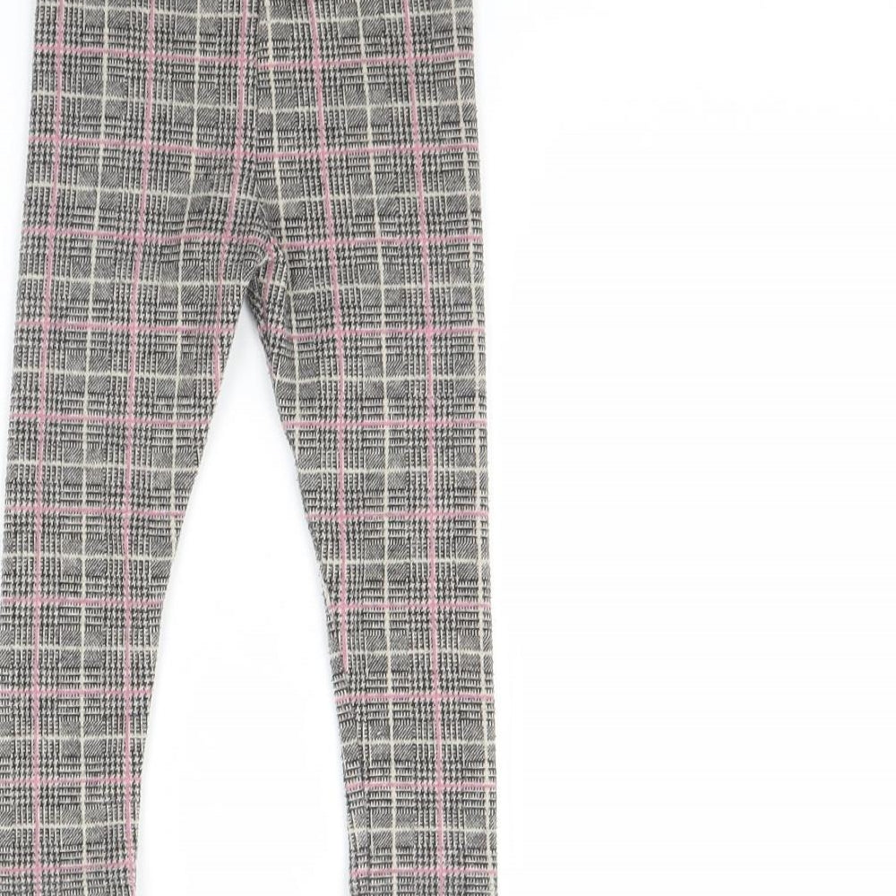 Zara Girls Black Check Capri Trousers Size 2 Years