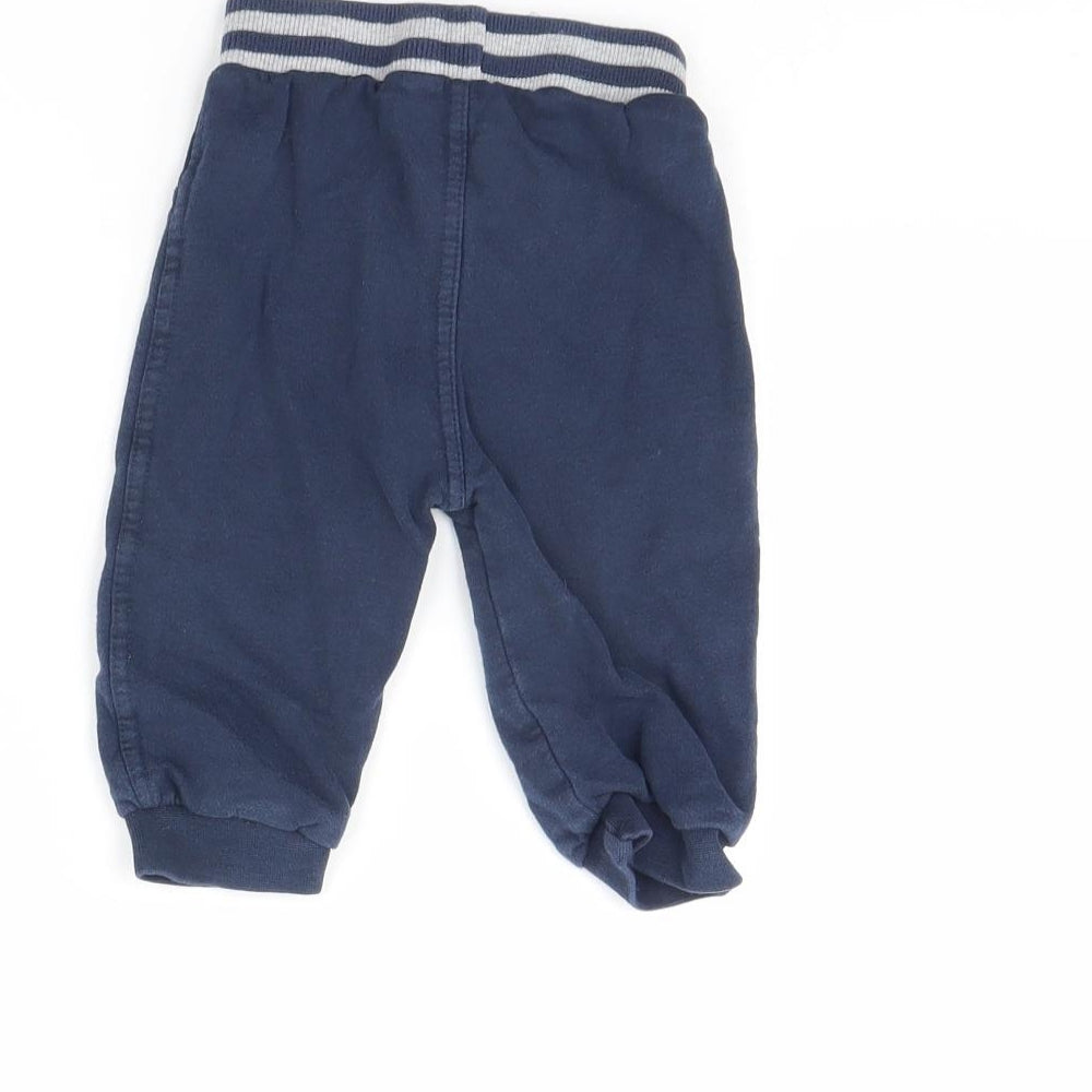 George Baby Blue Jogger Trousers Size 6-9 Months