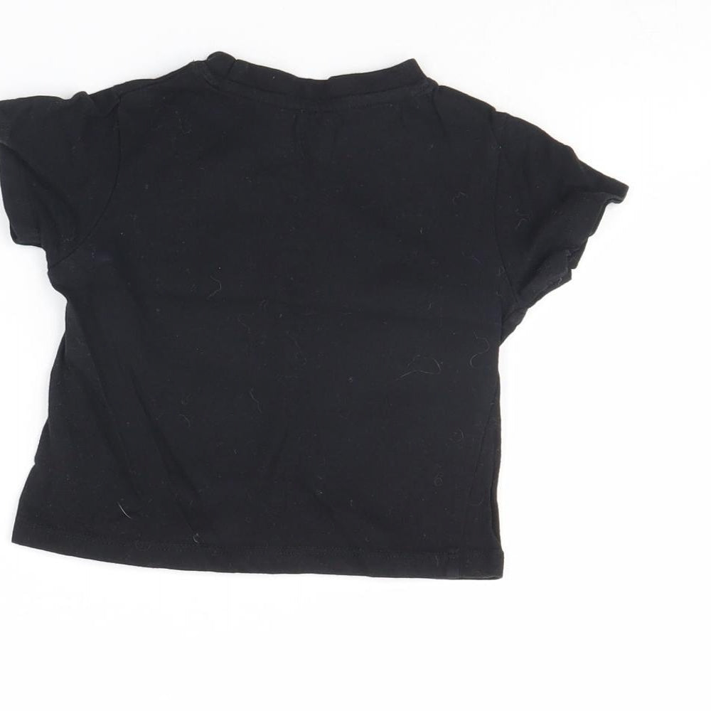 Pep &co Baby Black Basic T-Shirt Size 9-12 Months