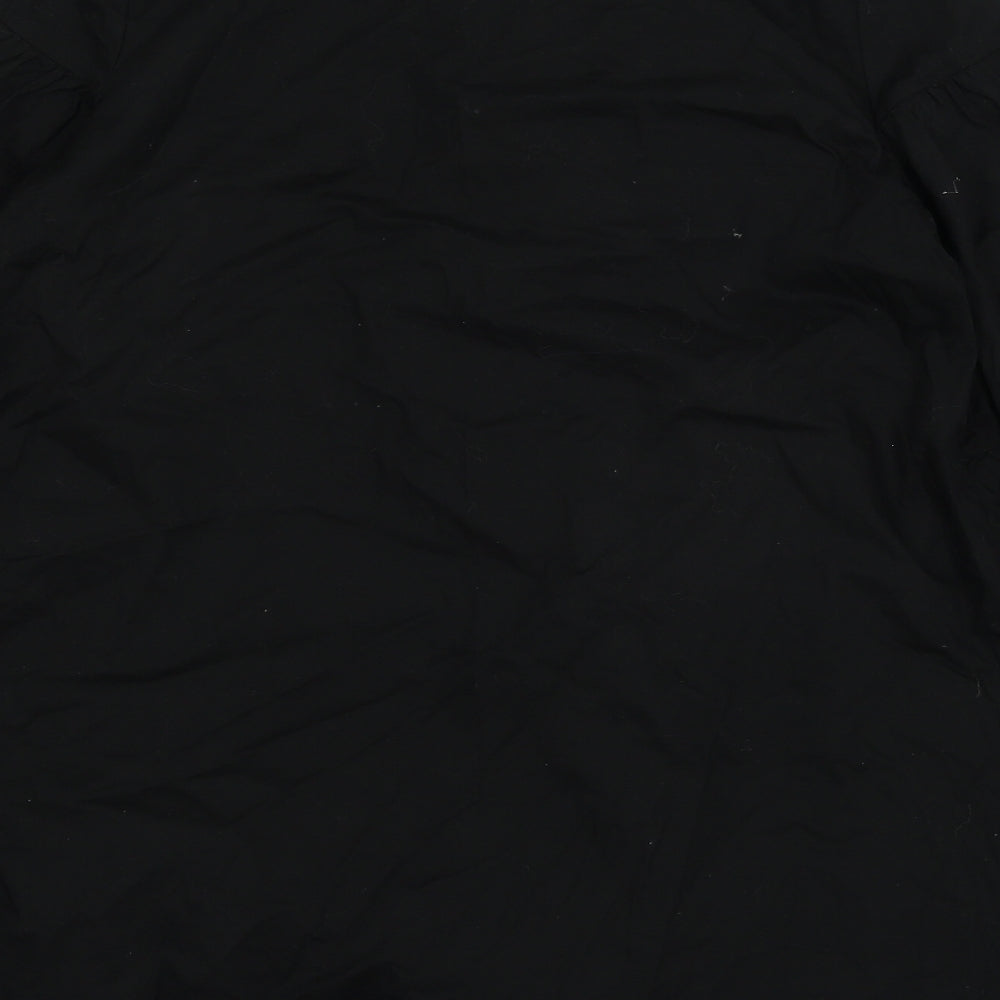 Threadbare Womens Black Basic Button-Up Size 8