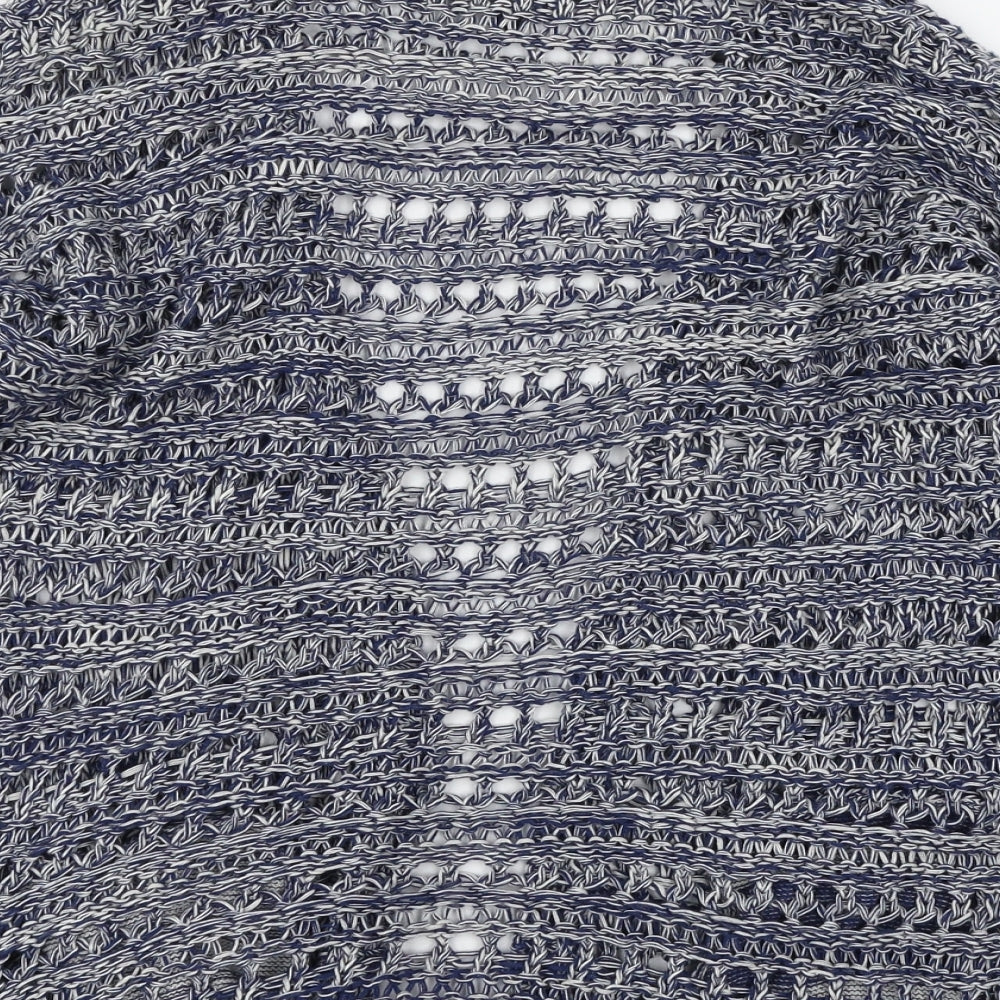 Warehouse Womens Blue Knit Cardigan Jumper Size 10