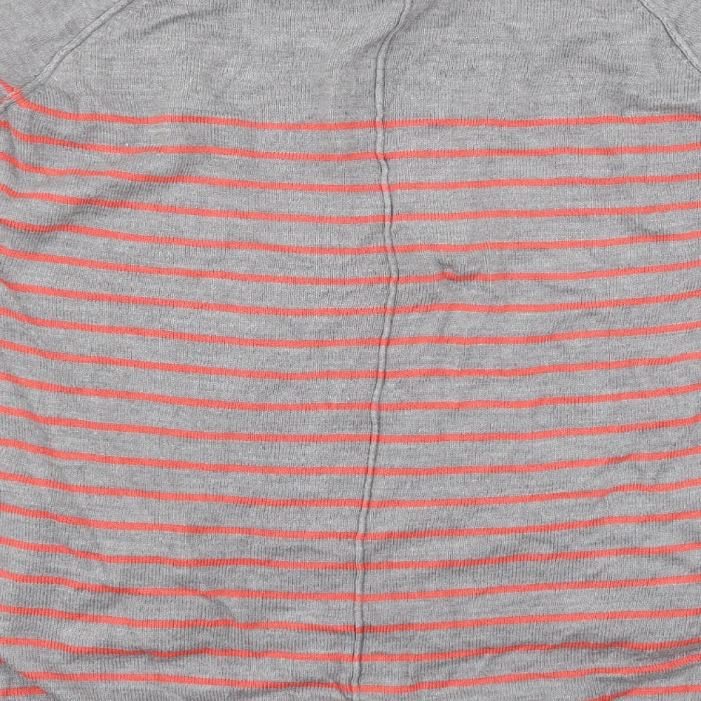 Papaya Womens Grey Striped Knit Pullover Jumper Size 16
