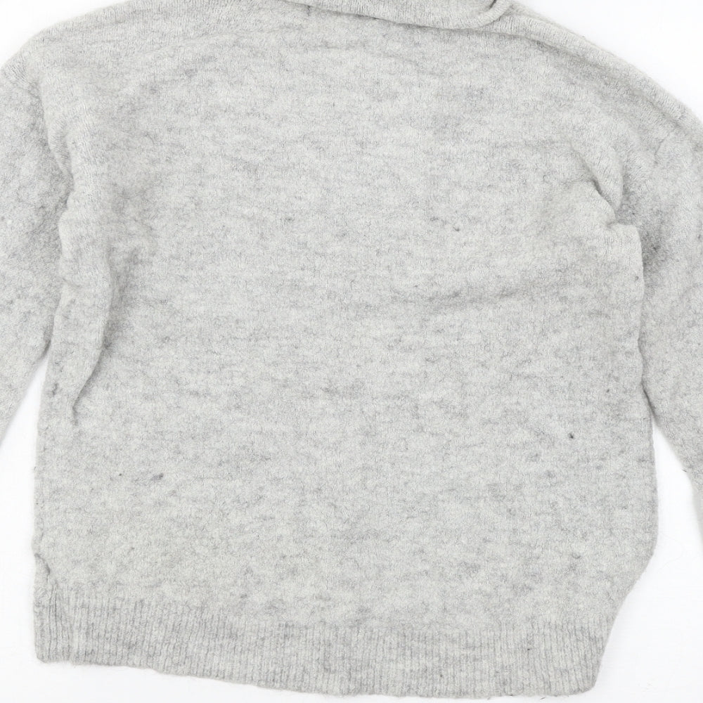 H&M Womens Grey Knit Pullover Jumper Size S