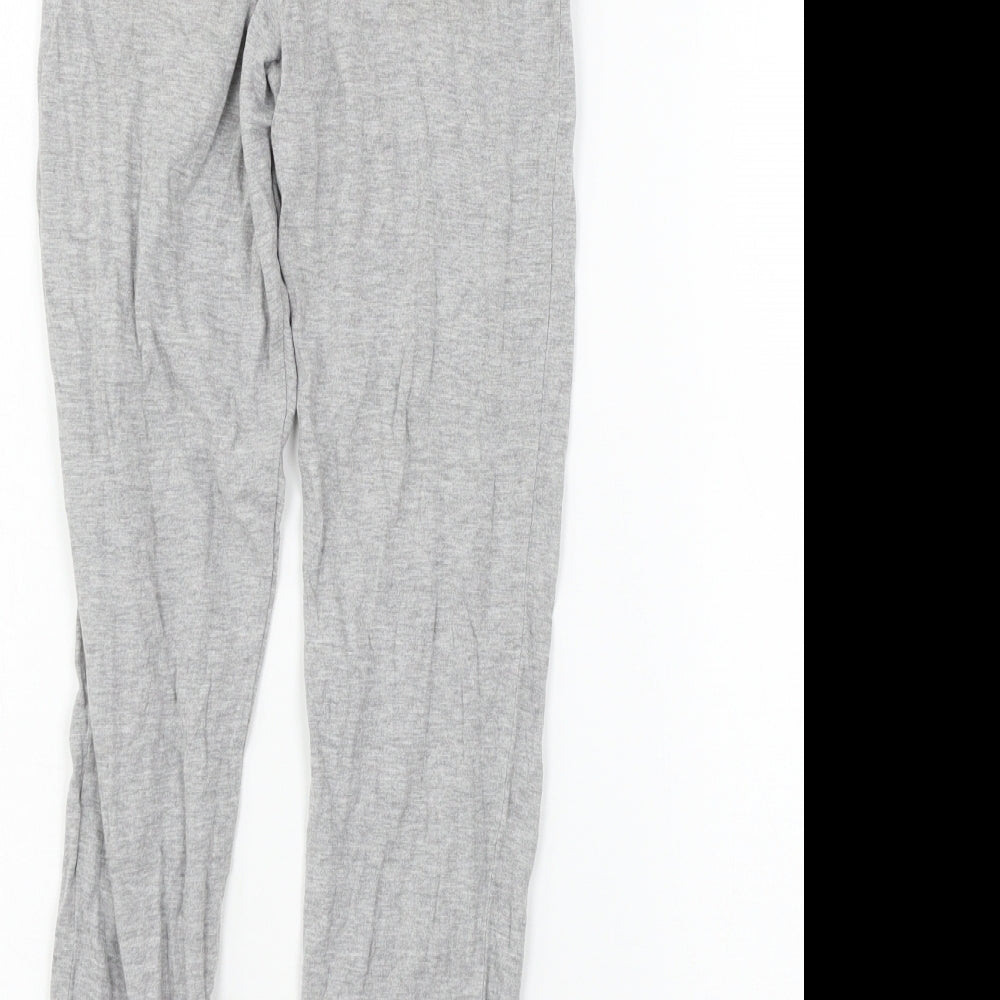 Marks & Spencer Girls Grey Solid Jersey Cami Pyjama Pants Size 9-10 Years