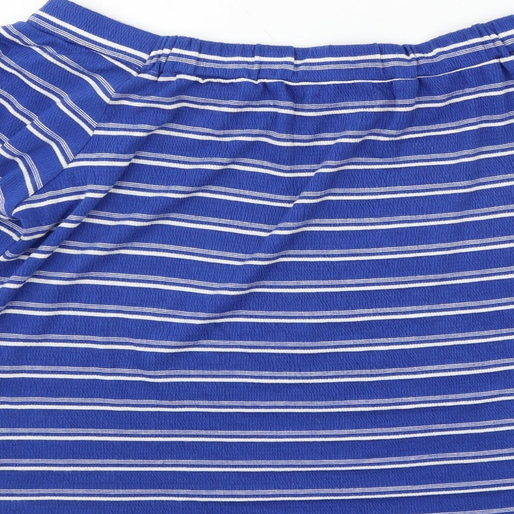 Matalan Womens Blue Jersey Jersey Blouse Size 14