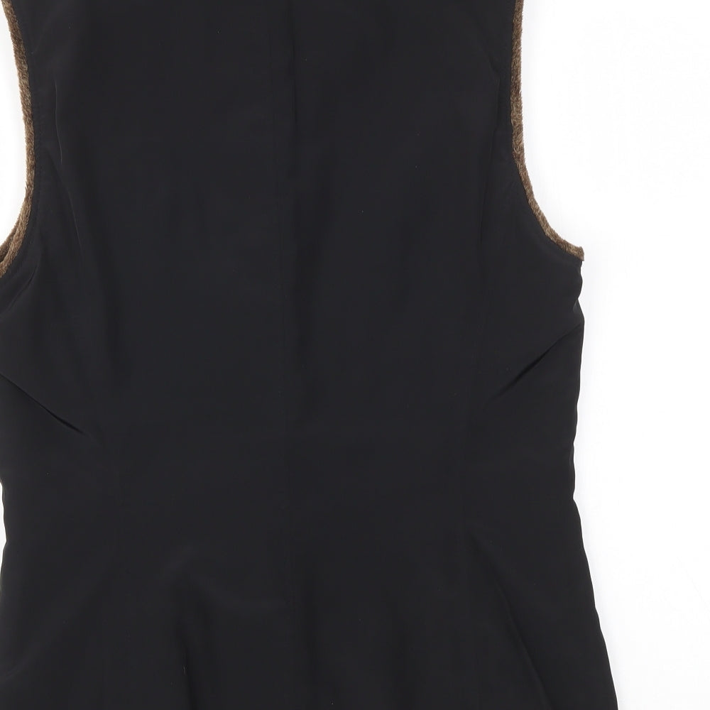 PLANET Womens Black Gilet Coat Size 8