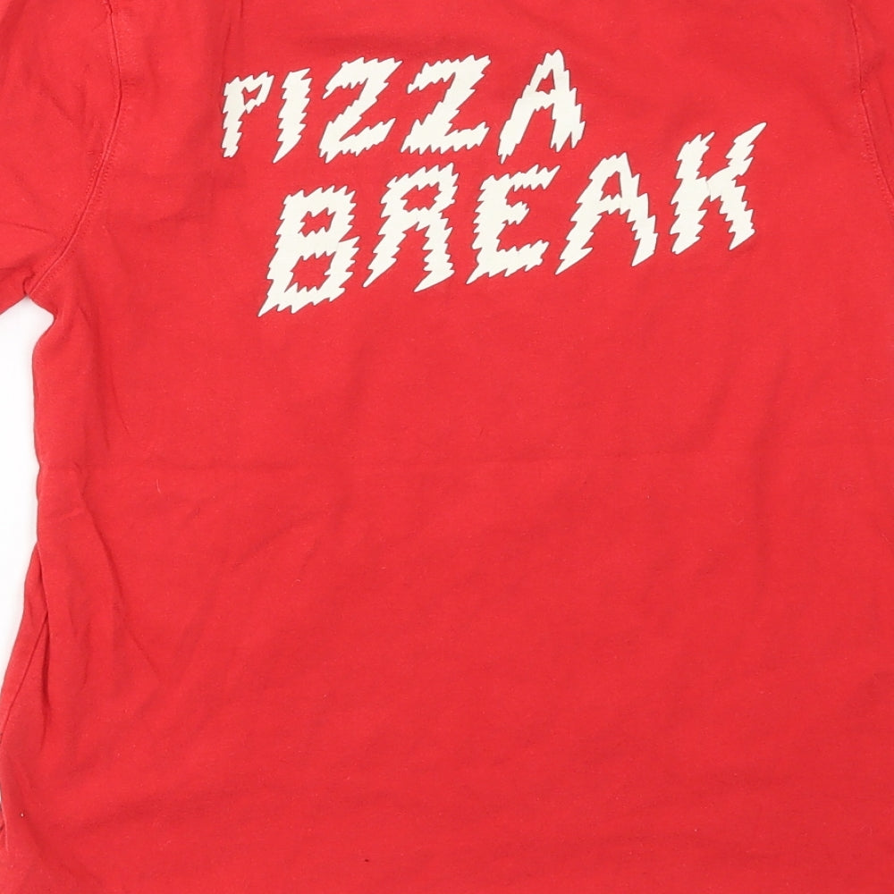 Preworn Boys Red Basic T-Shirt Size M