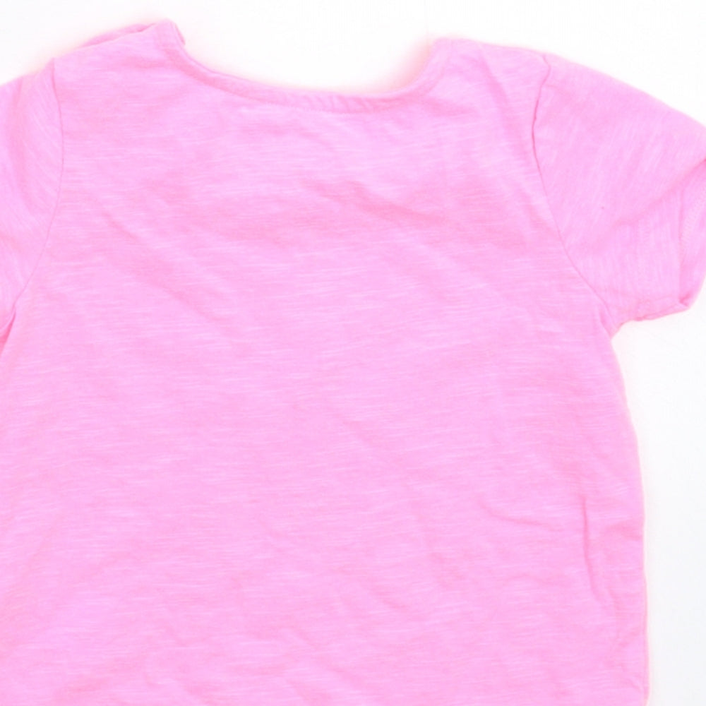 F&F Girls Pink Basic T-Shirt Size 6-9 Months
