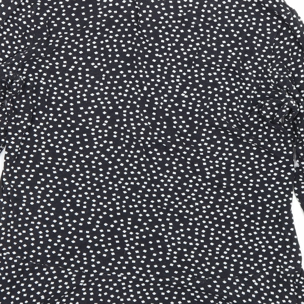 George Womens Black Polka Dot Basic T-Shirt Size 10