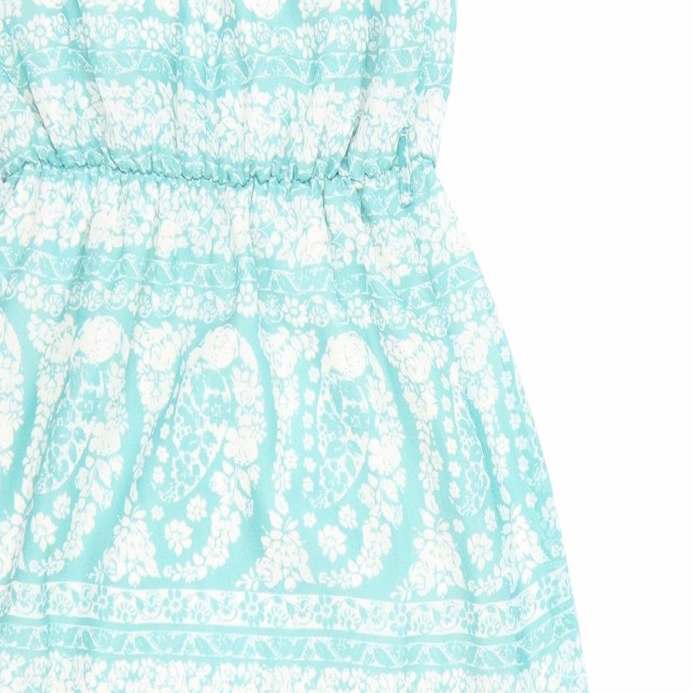 New Look Womens Blue Floral Fit & Flare Size 8