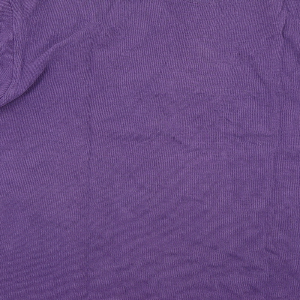 Basics Editions Mens Purple Polo Size L
