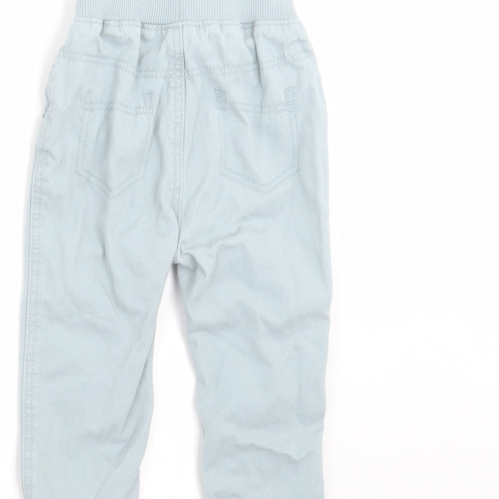 George Baby Green Trousers Size 9-12 Months - jogger waist