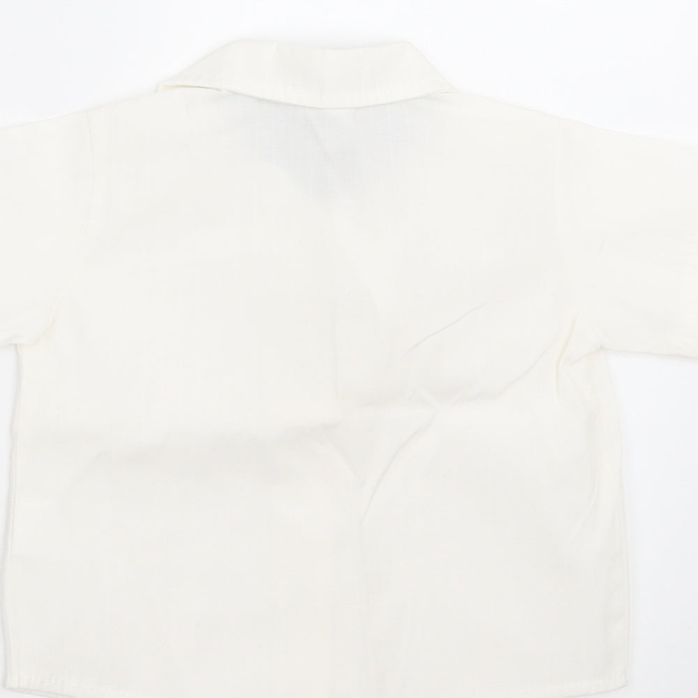 baby rose Baby White Basic Button-Up Size 9-12 Months