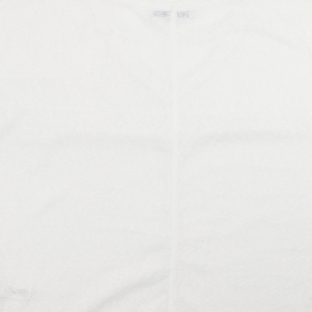 NEXT Womens White Knit Pullover Jumper Size 12 - beaded