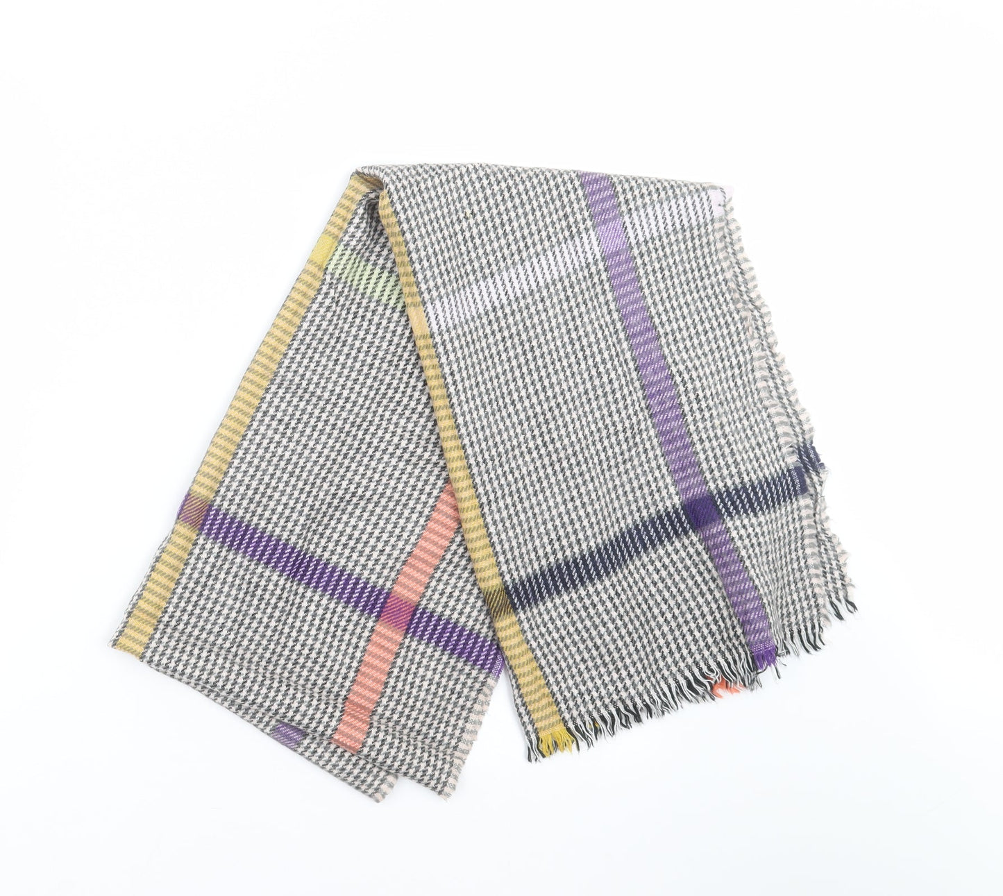 Preworn Womens Multicoloured Houndstooth Shawl/Wrap