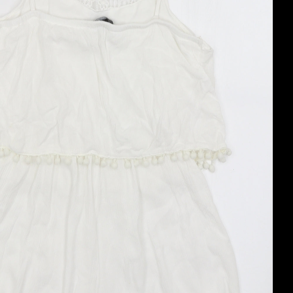 Primark Womens White Playsuit One-Piece Size M