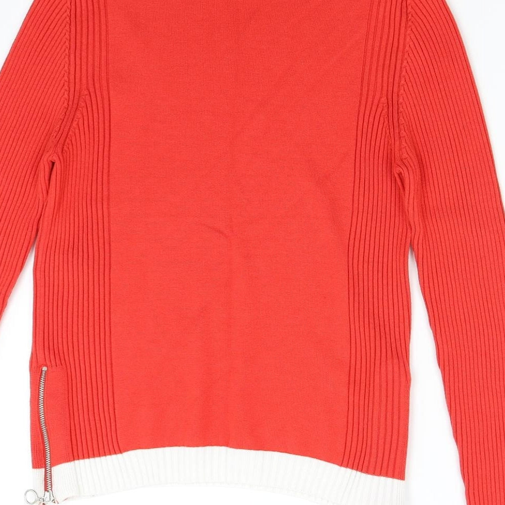 Marks & Spencer Womens Red Knit Pullover Jumper Size 12