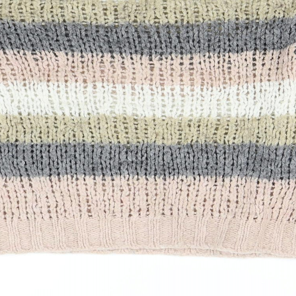 Topshop Womens Multicoloured Striped Knit Pullover Jumper Size S