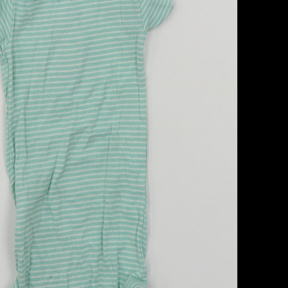 simple joys Girls Blue Striped Babygrow One-Piece Size 12 Months
