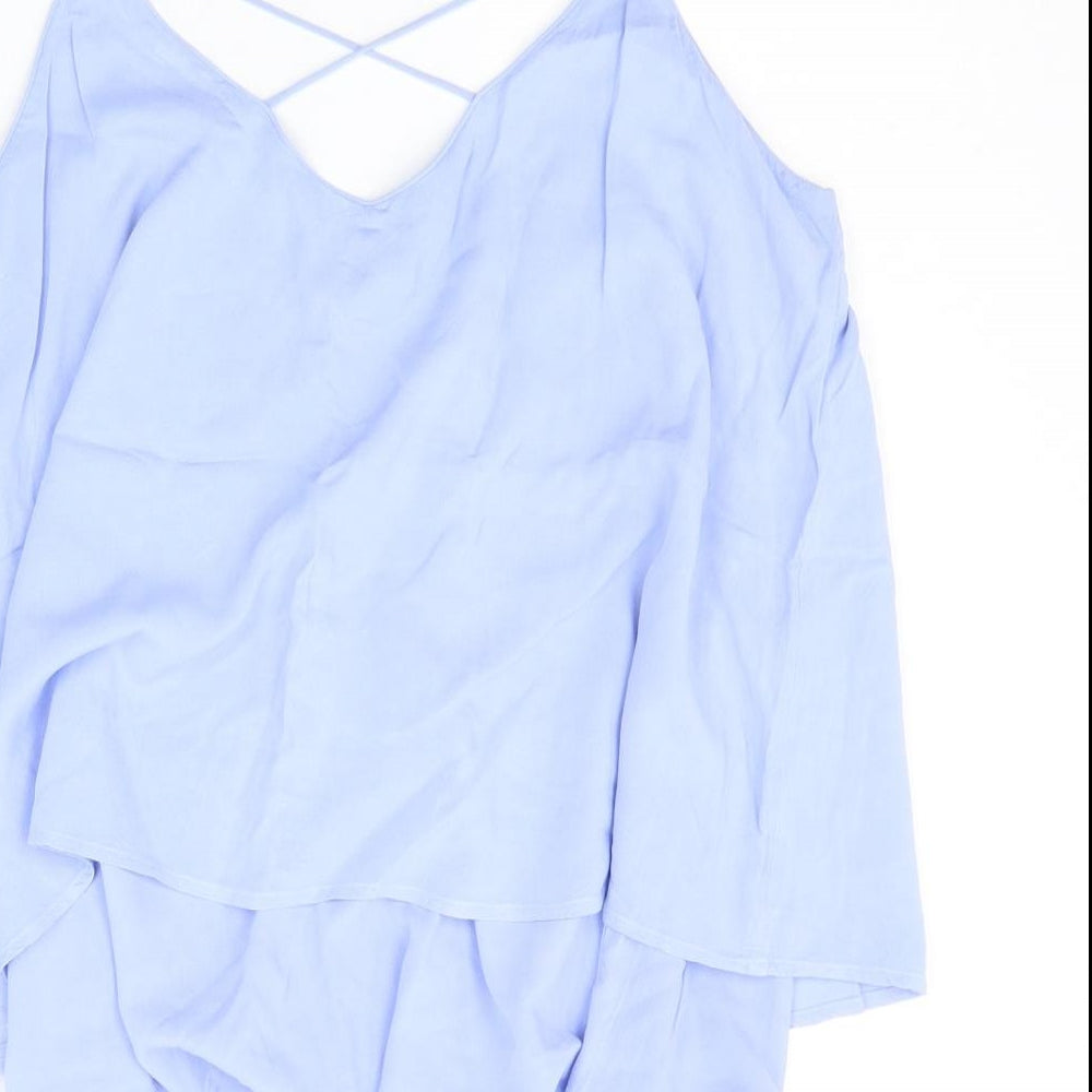 Warehouse Womens Blue Basic Tank Size 14