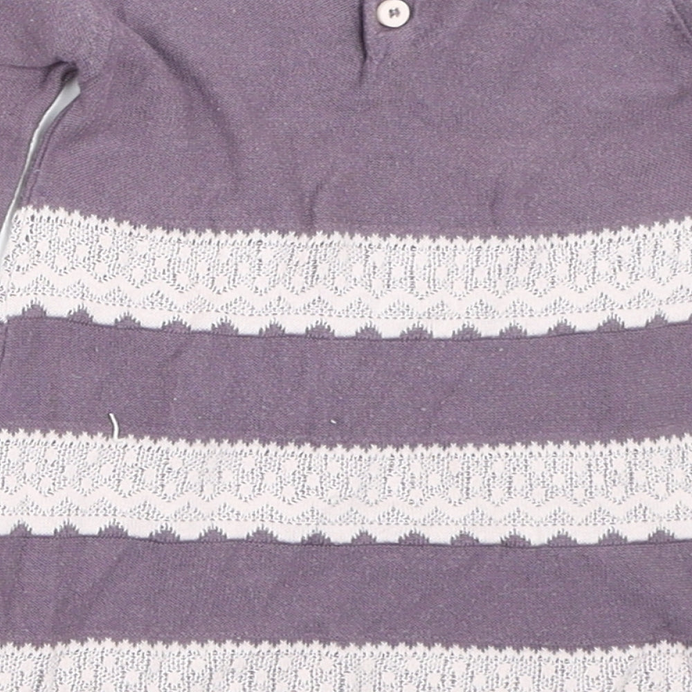 Marks & Spencer Girls Purple Jumper Dress Size 0-3 Months