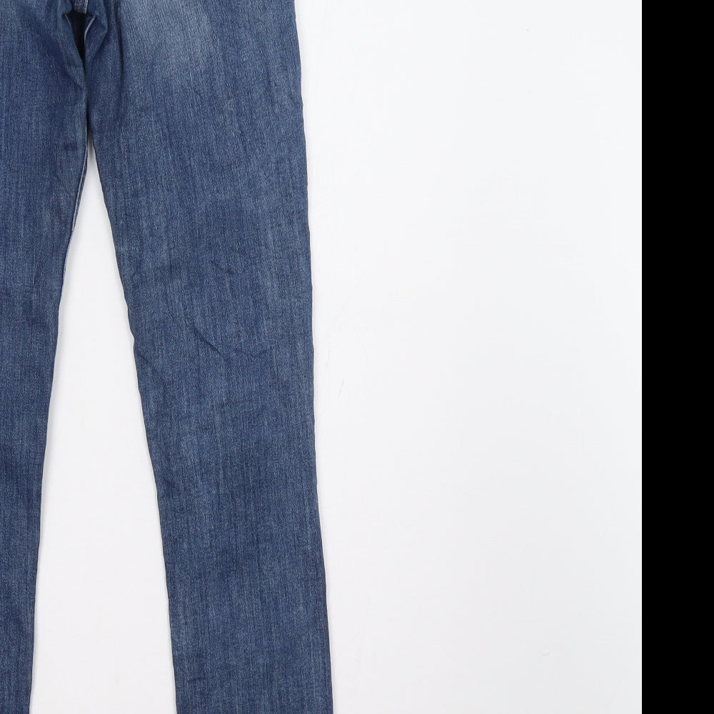 H&M Womens Blue Skinny Jeans Size 25 L31 in