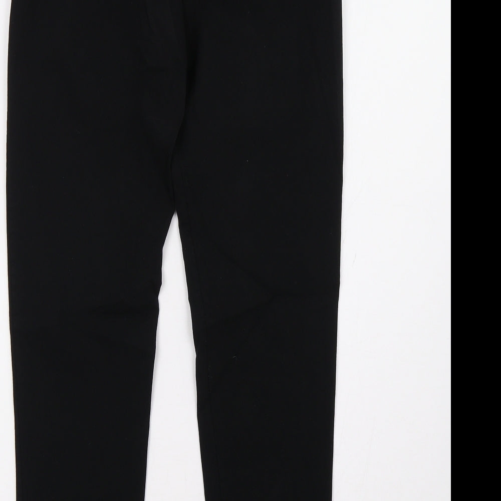 Preworn Womens Black Trousers Size 8 L28 in