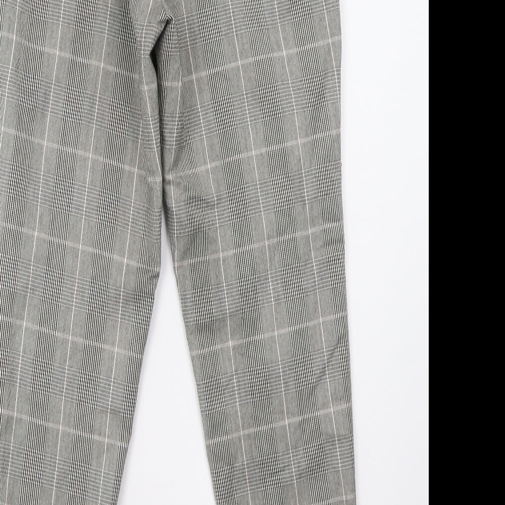 Only Womens Black Check Trousers Size 8 L28 in
