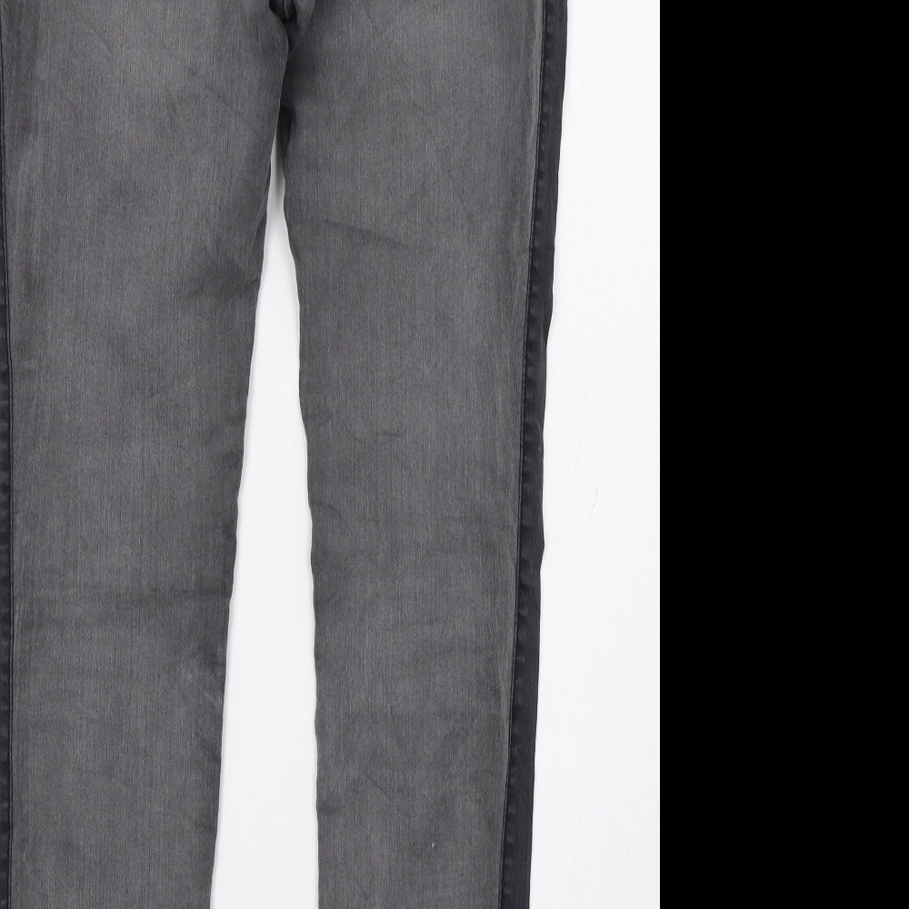 Janina Womens Grey Straight Jeans Size 10 L32 in
