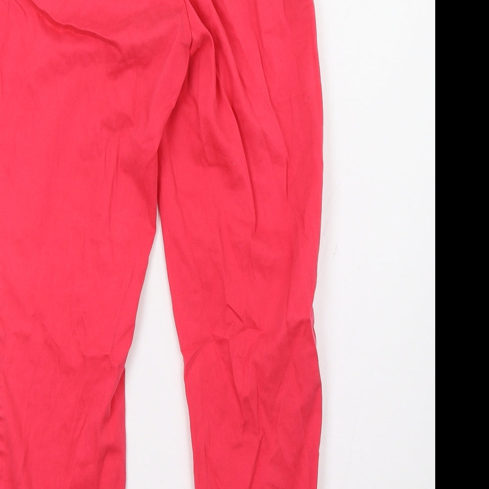 H&M Womens Pink Trousers Size 8 L26 in