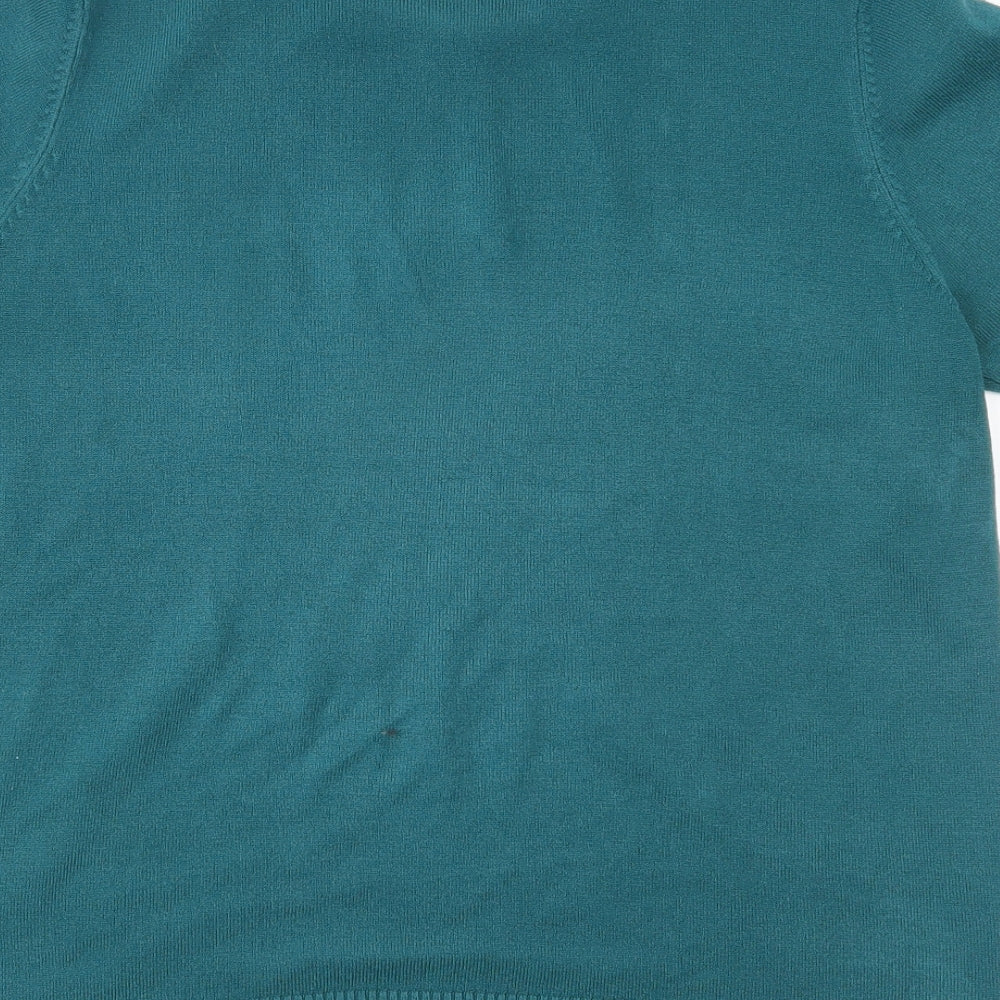 pure & natural Womens Green Basic Blouse Size 14