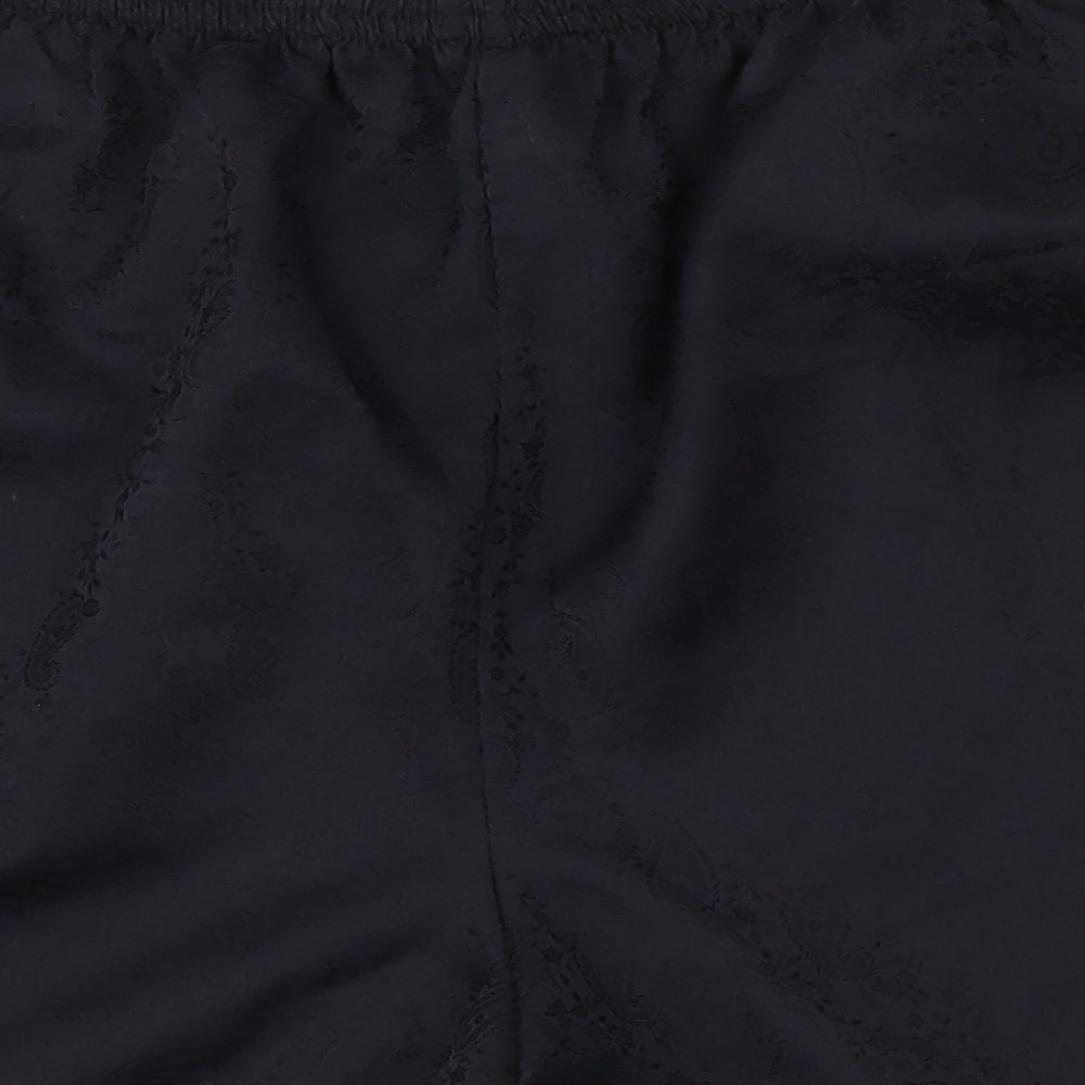 Preworn Womens Black Paisley Sweat Shorts Size XL