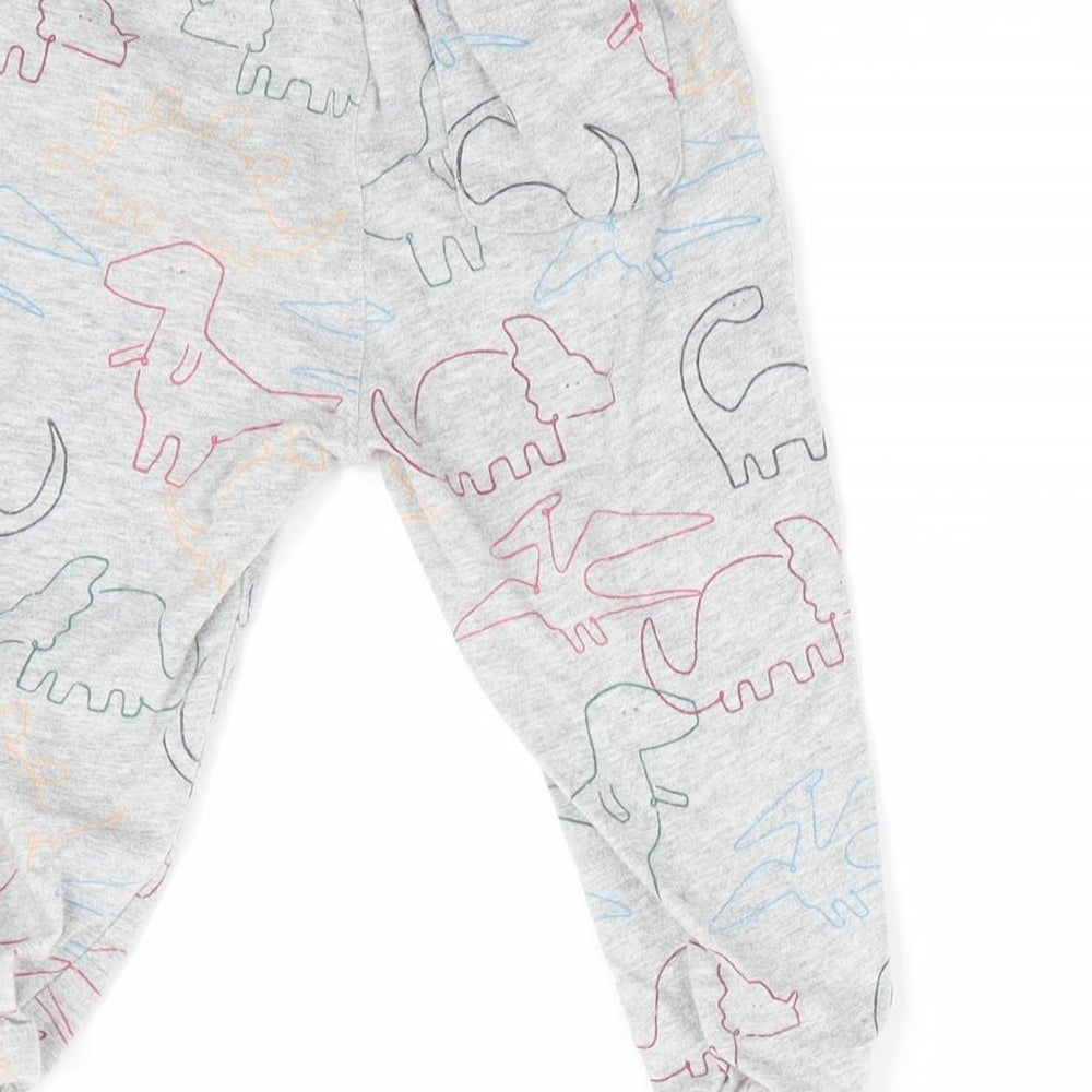 Gap Baby Grey Animal Print Jogger Trousers Size 12-18 Months