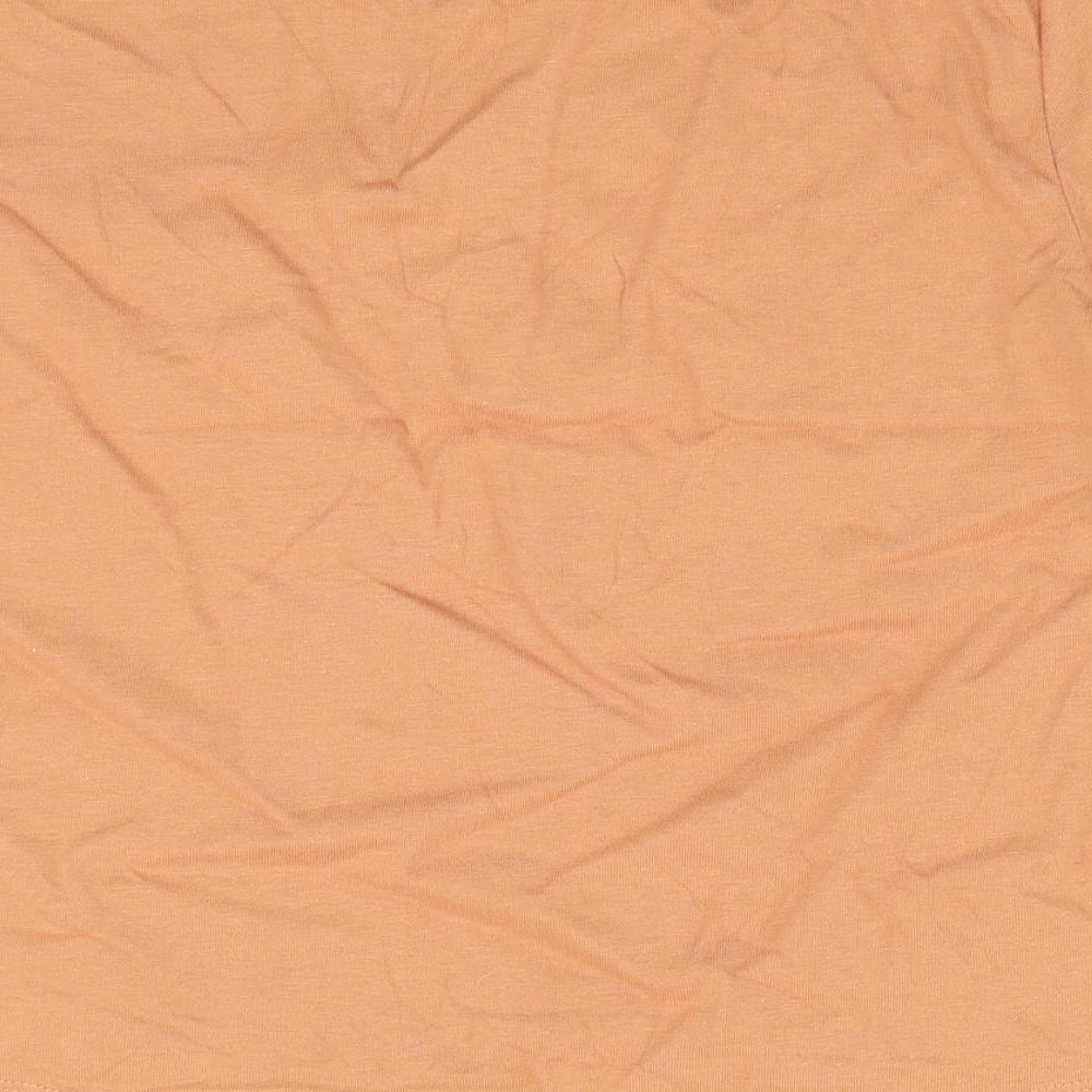 Kylie Girls Orange Basic T-Shirt Size 9-10 Years - Lace insert to sides