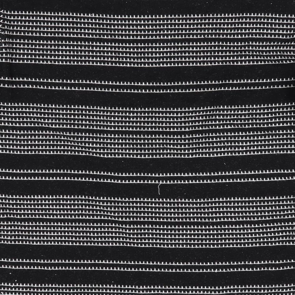 Papaya Womens Black Striped Pullover Jumper Size 14