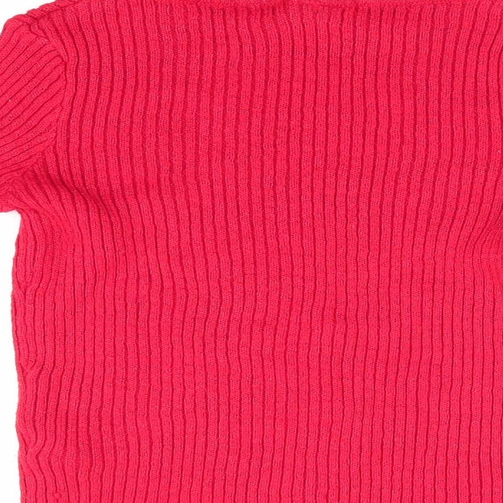 TU Girls Red Pullover Jumper Size 6 Years - Subtle glitter effect
