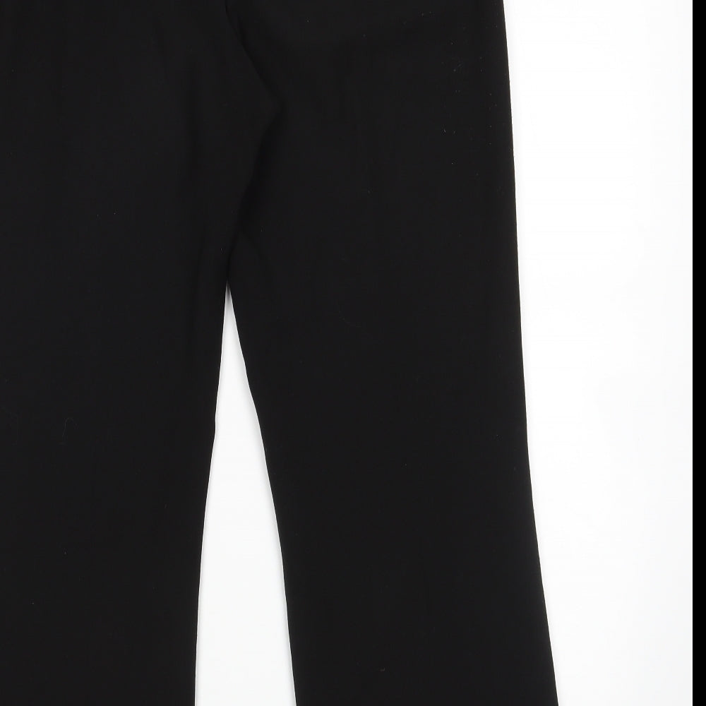 Mia Moda Womens Black Trousers Size 12 L27 in
