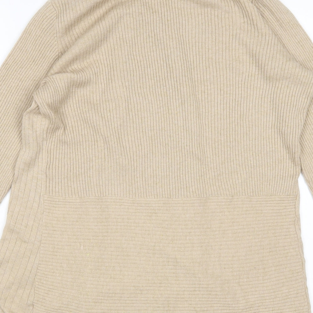 Cortefiel Womens Brown Cardigan Jumper Size L