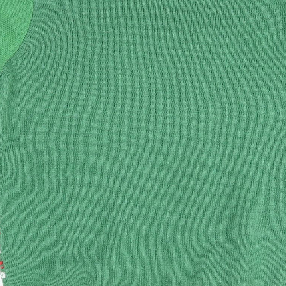 norther pole Womens Green Pullover Jumper Size S - christmas