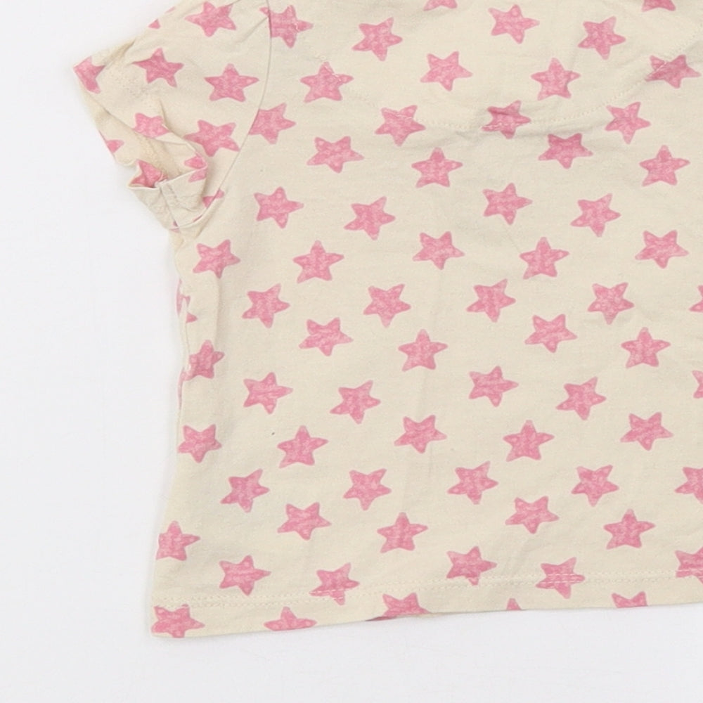 Mothercare Baby Beige Basic T-Shirt Size 3-6 Months - Star Print