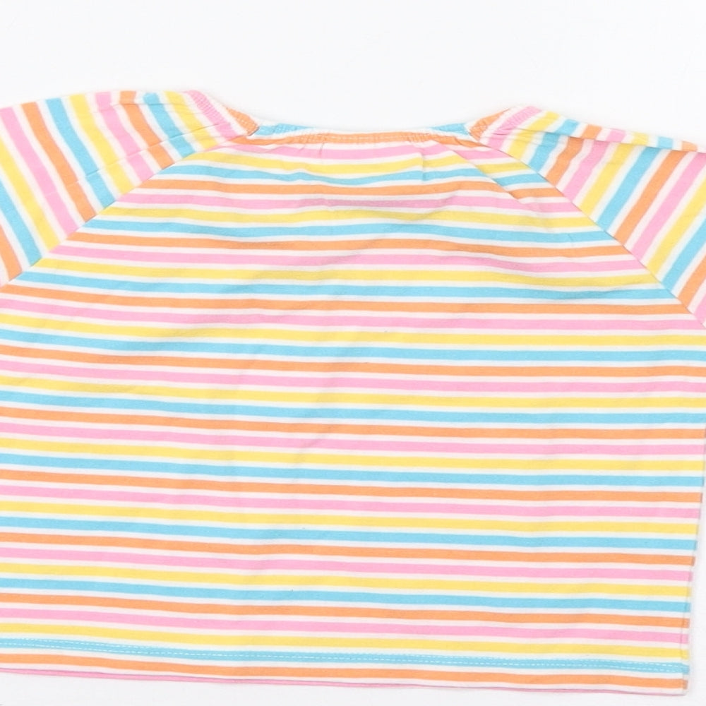 F&F Baby Multicoloured Striped Basic T-Shirt Size 3-6 Months