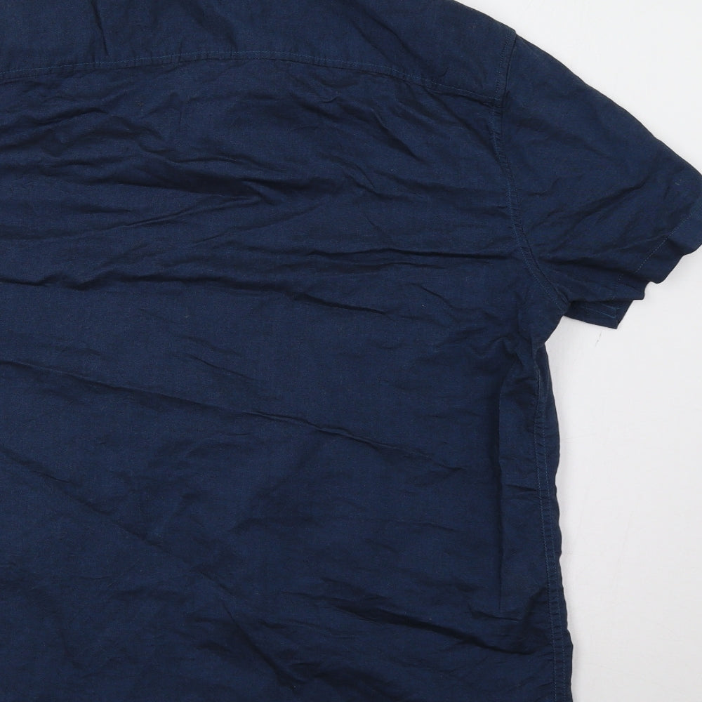 Burton Mens Blue Button-Up Size M