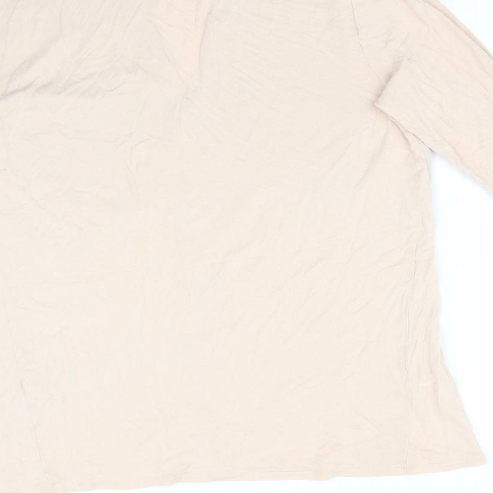 Oasis Womens Pink Basic T-Shirt Size M