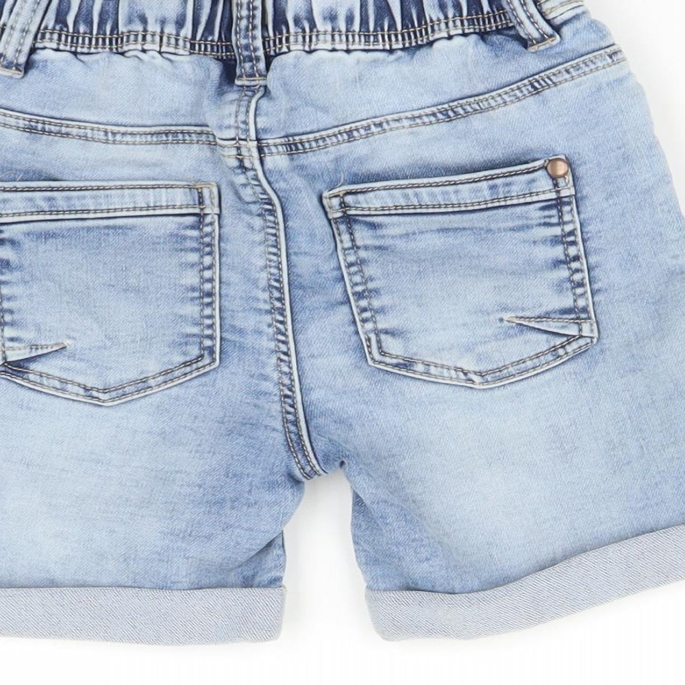 Nutmeg Girls Blue Paperbag Shorts Size 3-4 Years
