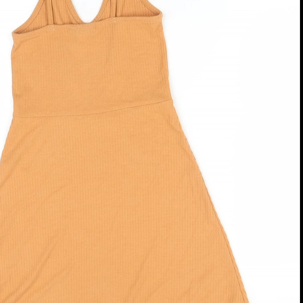 Topshop Womens Orange A-Line Size 6