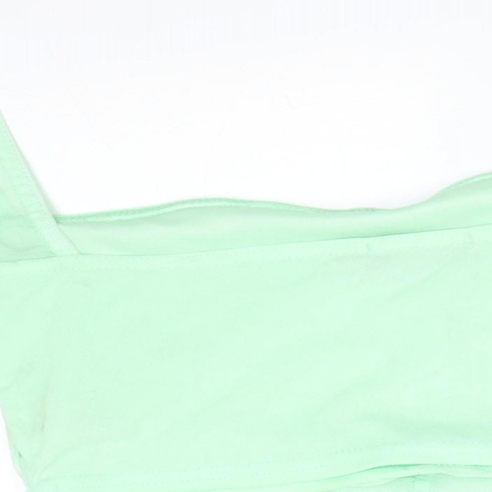 PRETTYLITTLETHING Womens Green Basic T-Shirt Size 8