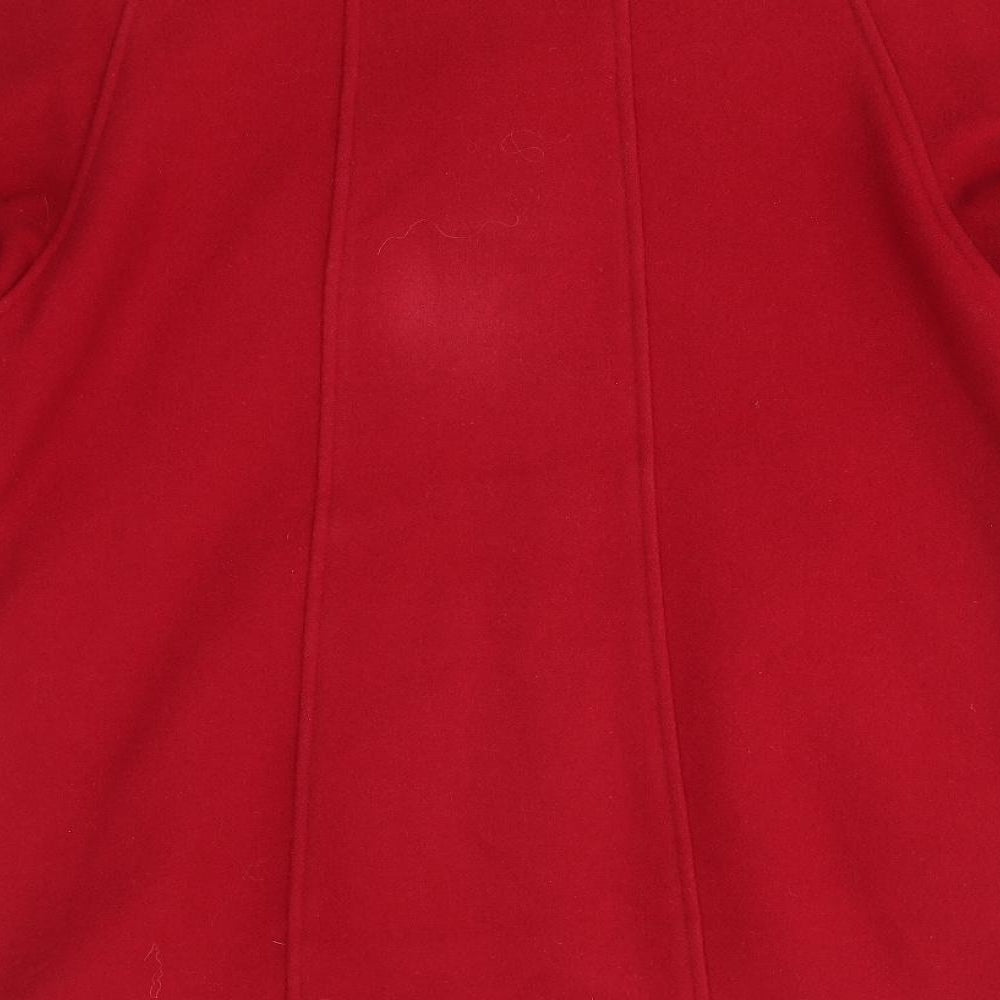 Compliments Womens Red Overcoat Coat Size 10