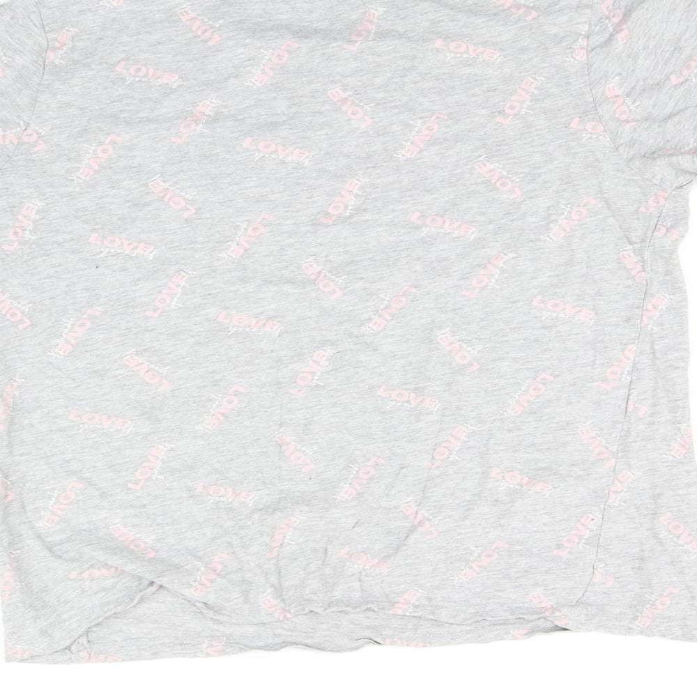 Primark Womens Grey Pyjama Top Size M