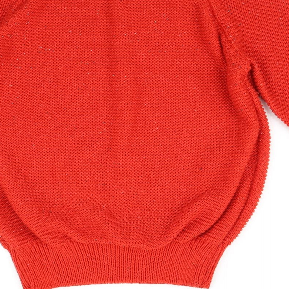Peacocks Womens Red Pullover Jumper Size 14
